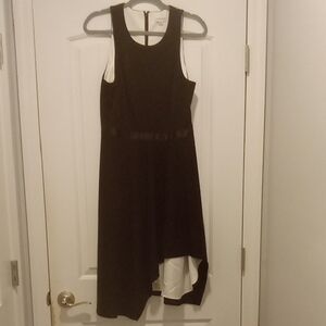 Calvin Klein Black and White High Low Dress